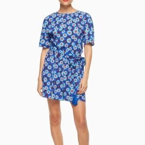 Kate Spade blue floral print romper playsuit, size XS